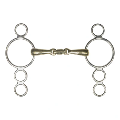 Afbeelding van Horka Pessoa Bit 7 Rings 18mm Dubbelgebroken RVS 15,5
