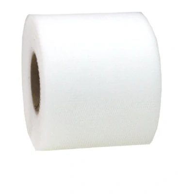 Afbeelding van C.E. Pattberg VERONA Decoratielint wit, 50 m tuleband, 72 mm breed, lint om te decoreren en knutselen, in pakken voor geschenken
