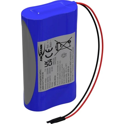 Afbeelding van Ansmann 2S1P Accupack Aantal cellen: 2 Batterijgrootte: 18650 Kabel Li ion 7.2 V 2550 mAh