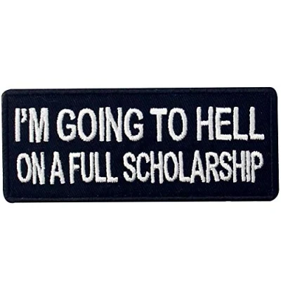Afbeelding van Tactische Biker Patch Grappige Badge Geborduurde Applique Iron Op Naai Embleem Going to Hell
