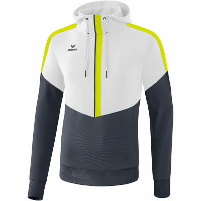 Afbeelding van Erima Squad sweatshirt met capuchon wit/slate grey/lime 34 / S