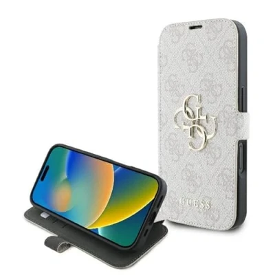 Afbeelding van Guess GUBKP16S4GMGPI iPhone 16 6.1&quot; roze/roze boek 4G metalen logo