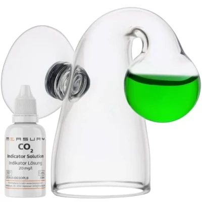 Afbeelding van Measury CO2 test aquarium met 30 ml testvloeistof 20 mg/l, drop checker, tester