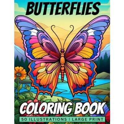Afbeelding van Butterflies Coloring Book: Simple and Cute Butterfly designs for Kids Ages 4 8