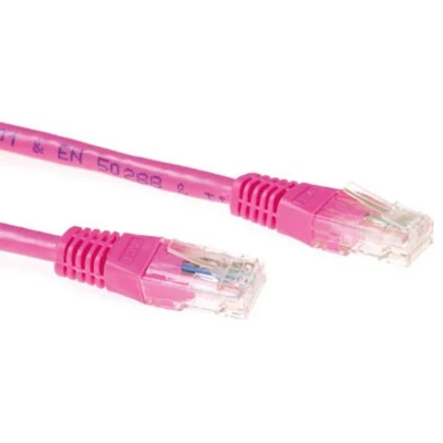 Afbeelding van ACT IB7351 U/UTP CAT6A Patchkabel Roze 1,5 meter