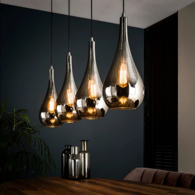 Afbeelding van Fraaai Hanglamp Silke 4L Metaal