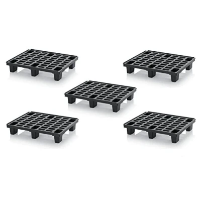 Afbeelding van 5 x lichte palet, 80 60 cm, kunststof in 1/2 europallets, afmetingen incl. gratis duimstok * half delige set