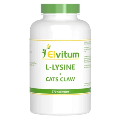 Afbeelding van Elvitum L Lysine Cats Claw Tabletten 270TB