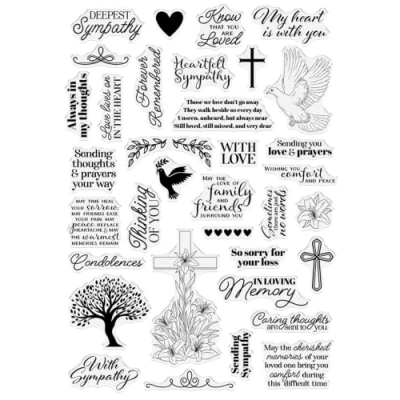 Afbeelding van CC Clearstamp Set With Sympathy