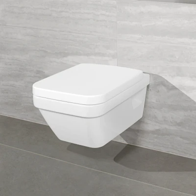 Afbeelding van Villeroy en boch architectura diepspoelcloset zonder spoelrand wandhangend wit alpin ceramicplus 5685r0r1