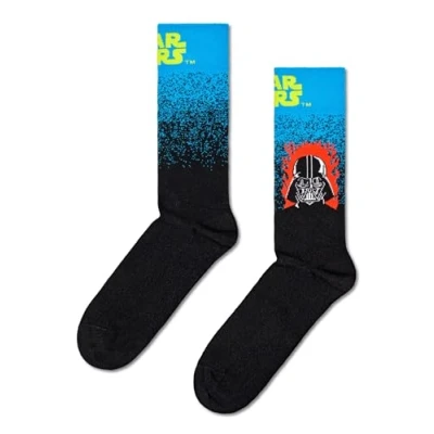 Afbeelding van Happy socks Sokken Star Wars Dart Vader Sock Zwart patroon katoen Maat 41/46