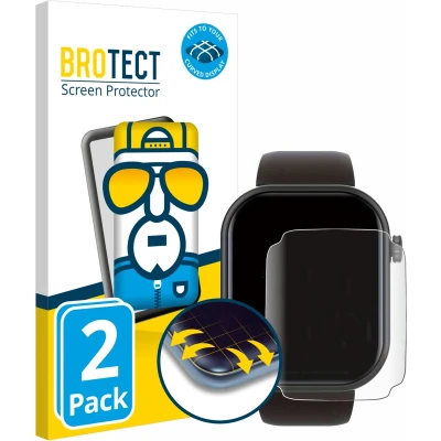Afbeelding van BROTECT Screenprotector voor Smartwatch IDW15 1.8&quot; Folie Beschermfolie transparant volledig dekking (2 Stuks)