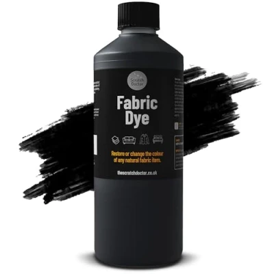 Afbeelding van Scratch Doctor Liquid Fabric Dye Textielverf, vloeibaar, eenvoudig te gebruiken textielverf voor banken, meubels, kleding, canvas, schoenen, denim en meer, verkrijgbaar in 23 kleuren (zwart, 1000 ml)