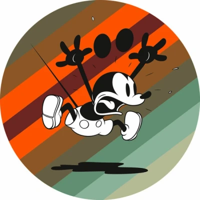Afbeelding van Komar Wandfolie Mickey Mouse up and away 125 x cm (breedte hoogte), rond en zelfklevend (1 stuk)