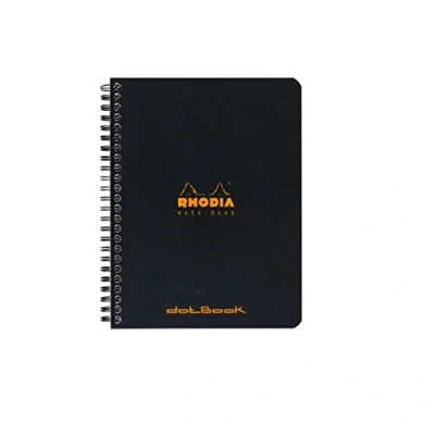 Afbeelding van RHODIA 193439C Notitieboek, spiraalbinding, A5+, gestippeld, 160 pagina&#039;s, afneembaar, wit papier, 80 g/m², 5 stuks