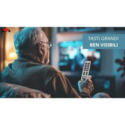 Afbeelding van MELICONI Gumbody 2 in 1 universele afstandsbediening met rubberen behuizing, ideaal voor tv en buitendecoder