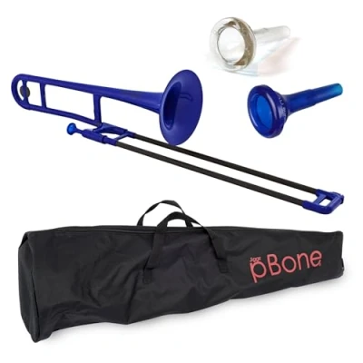 Afbeelding van Jiggs pBone Bb Tenor Trombone Blauw met tas