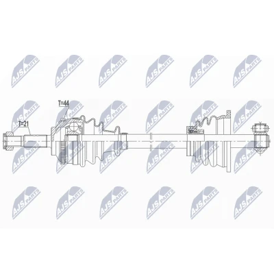 Afbeelding van Aandrijfas NTY NPW RE 165