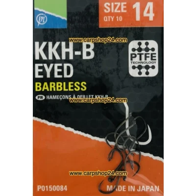 Afbeelding van Preston KKH B Eyed Barbless (10 pcs) Maat : Size 14