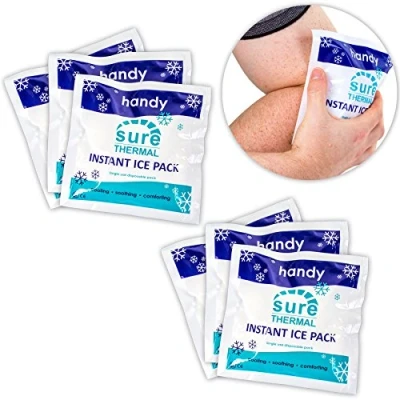 Afbeelding van 6X Kleine Instant Ice Cold Packs Geweldig voor pijn &amp; zwelling op gewrichten/spieren