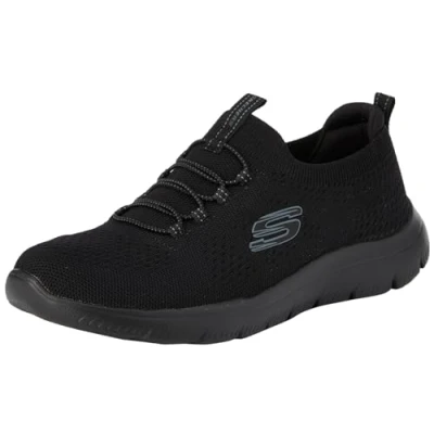 Afbeelding van Skechers Dames Summits Top Player Sneaker, Zwart/Zwart=bbk, 35.5 EU