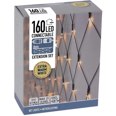 Afbeelding van Koppelbare kerstverlichting Net 2 x 1 meter PerfectLED (160 LEDs, Binnen/Buiten)