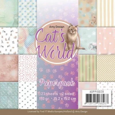 Afbeelding van Paperpack Cat&#039;s World van Amy Design