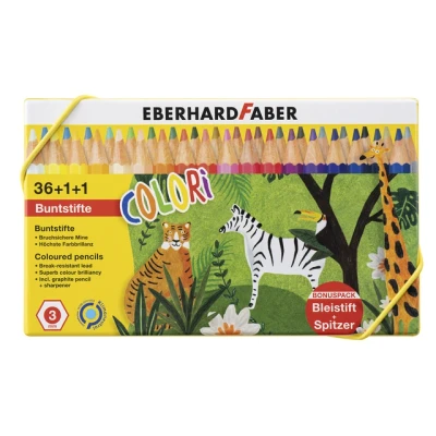 Afbeelding van Eberhard Faber kleurpotloden 36 stuks met grafietpotlood en puntenslijper EF 514838