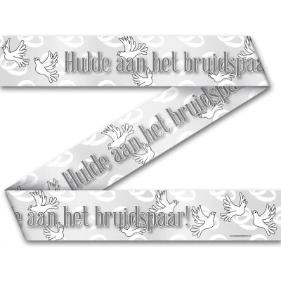 Afbeelding van Afzet lint Hulde aan het bruidspaar 12 mtr