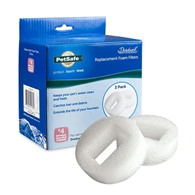 Afbeelding van Reserve schuimfilter voor PetSafe Drinkwell kunststof drinkfontein 360, houdt drinkwater schoon je huisdieren, verpakking van 2