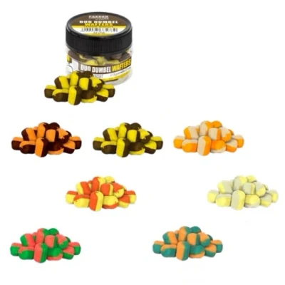 Afbeelding van Carp Zoom FC Duo Dumbel Wafters Ø10x14mm 15g Squid Apricot Hookbaits