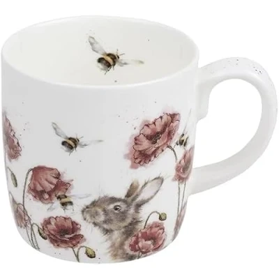 Afbeelding van Wrendale Designs Royal Worcester 0,3 liter keramische mok Let It Be Hare and Bee