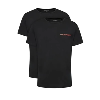 Afbeelding van Emporio Armani 2ER PACK Tshirt basic, Heren, Maat: Small, Schwarz