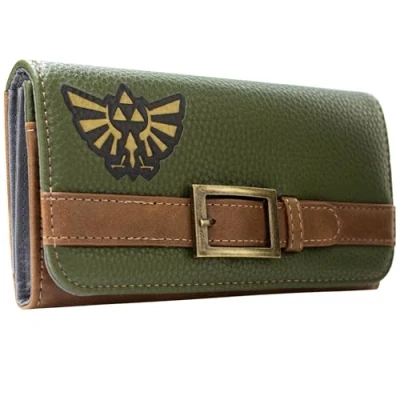 Afbeelding van Zelda Tears of the Kingdom Iconische Link Tuniek Held van de Tijd Portemonnee/Beurs Drievoudig Muntenvak &amp; Kaarthouder, Groen
