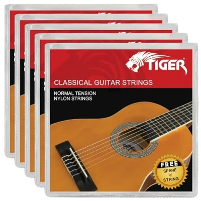 Afbeelding van TIGER Pack van 5 klassieke gitaar string sets