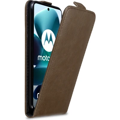 Afbeelding van Cadorabo Hoesje geschikt voor Motorola MOTO G200 5G in KOFFIE BRUIN Beschermhoes flip design Case Cover met magnetische sluiting