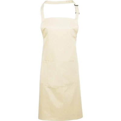 Afbeelding van Premier Colours Bib Apron With Pocket PR154 Natural