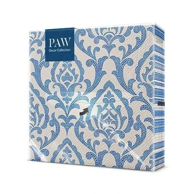 Afbeelding van PAW Papieren Servetten 3 laags (33 x 33 cm) I 20 Stuks Gedrukt met Inkt op Waterbasis Bruiloft Decoratie Ideaal voor Bruiloften, Huwelijken, Communies Kleur: Portuguese Tiles