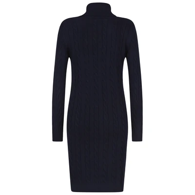 Afbeelding van Felix Hardy Cable Turtleneck Etuijurk, Dames, Maat: Large, Dark blue