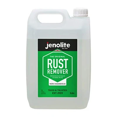 Afbeelding van JENOLITE Niet gevaarlijke roestverwijderaar Brandstoftanks IJzer, staal, chroom, koper, messing en aluminium Milieuvriendelijk 5 Liter