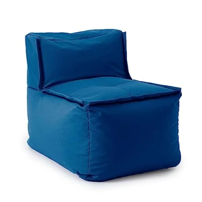 Afbeelding van Lumaland Modulair zitzak loungeset, waterdicht middendeel, voor binnen en buiten, wasbare zitmeubels tuin binnenruimtes, eenvoudig uit te breiden, 54 x 81 70 cm, donkerblauw