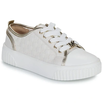 Afbeelding van Michael Kors Kids Summer Aline II Unisex Sneakers laag voor kinderen, Maat: 30, Vanilla/pale gold Hoogwaardig imitatieleer