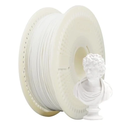 Afbeelding van eSUN Mat PLA Navulfilament en Spoel Kit, Spoeloos 1.75mm Verwijderbaar Filament eSpool+, 1KG (2.2 LBS) 3D Printing voor Printers, Crème Wit