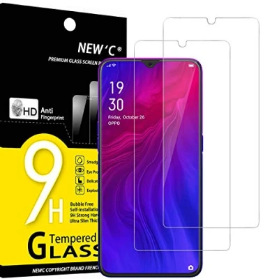 Afbeelding van NEW&#039;C 2 Stuks, Screen Protector voor Oppo R15X, Reno Z, Gehard Glass Schermbeschermer Film 0.33 mm ultra transparant, resistent
