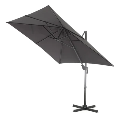 Afbeelding van ACAZA Kantelbare Zweefparasol 250x250 cm, Vierkant, Donker Grijs