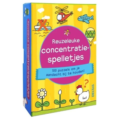 Afbeelding van Deltas 50 kaarten met de leukste spelletjes reuzeleuke concentratiespelletjes