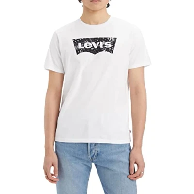Afbeelding van Levi&#039;s Graphic Crewneck TEE Tshirt print, Heren, Maat: XS, White