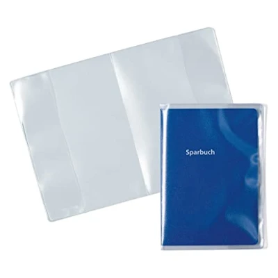 Afbeelding van HERMA 1336 ID kaarthoes voor 2 kaarten, transparant, 10 stuks, voudige kaarthouders ter bescherming van documenten in DIN A6 formaat &amp; spaarboeken, plastic kaartenhoezen, beschermhoezenset,