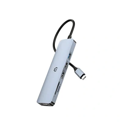 Afbeelding van HOPDAY USB C Hub, 6 in 1 adapter voor MacBook Air/Pro, Dual Display 57K HDMI Docking Station