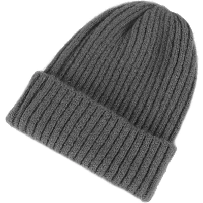 Afbeelding van Beanie Knitted Muts Grijs Gebreide One Size Fashion Favorite